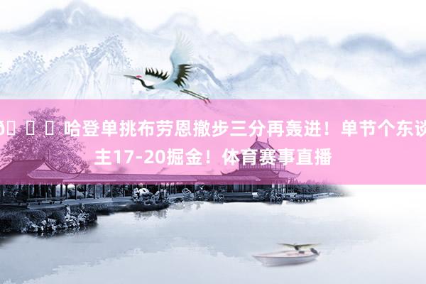 😍哈登单挑布劳恩撤步三分再轰进！单节个东谈主17-20掘金！体育赛事直播