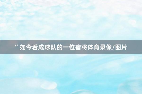 ”如今看成球队的一位宿将体育录像/图片
