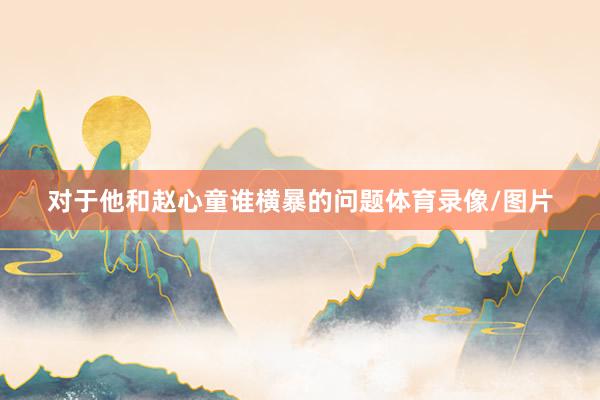 对于他和赵心童谁横暴的问题体育录像/图片