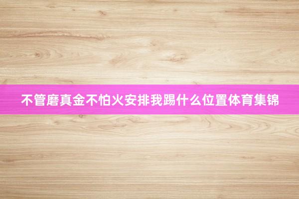 不管磨真金不怕火安排我踢什么位置体育集锦