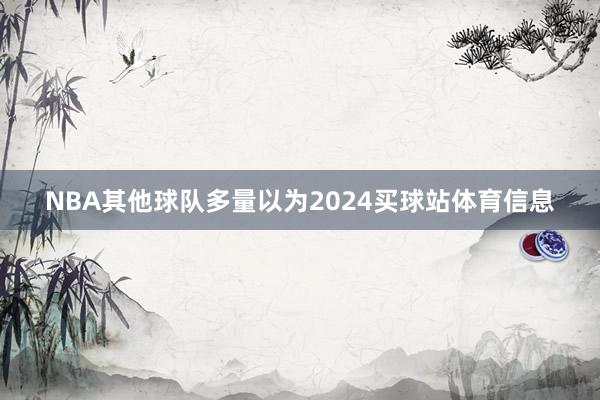 NBA其他球队多量以为2024买球站体育信息
