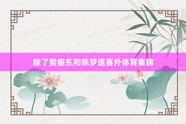 除了樊振东和陈梦退赛外体育集锦