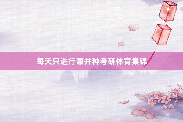 每天只进行兼并种考研体育集锦