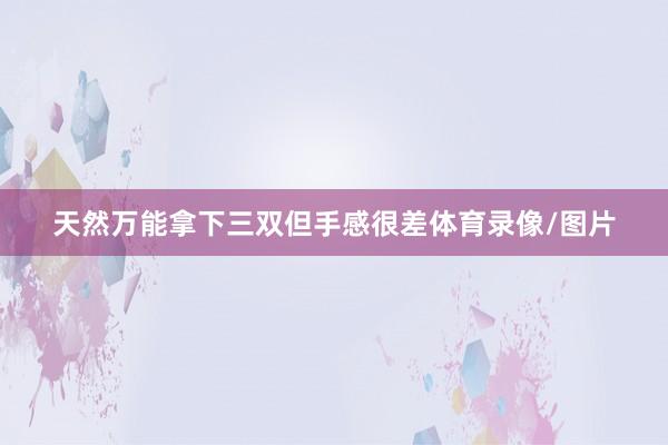 天然万能拿下三双但手感很差体育录像/图片