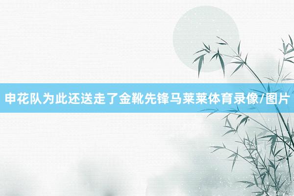 申花队为此还送走了金靴先锋马莱莱体育录像/图片