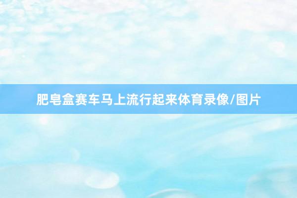 肥皂盒赛车马上流行起来体育录像/图片