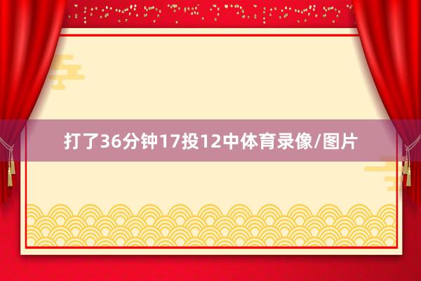 打了36分钟17投12中体育录像/图片