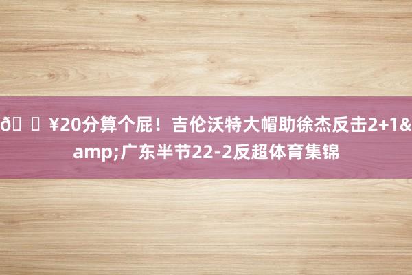 💥20分算个屁！吉伦沃特大帽助徐杰反击2+1&广东半节22-2反超体育集锦
