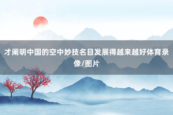 才阐明中国的空中妙技名目发展得越来越好体育录像/图片
