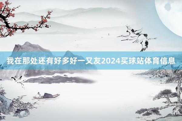 我在那处还有好多好一又友2024买球站体育信息