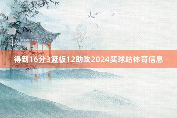得到16分3篮板12助攻2024买球站体育信息
