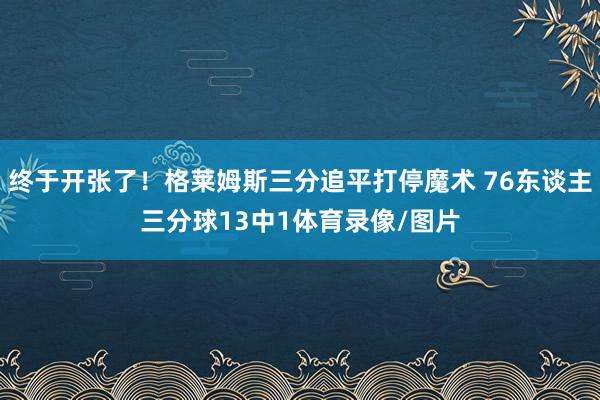 终于开张了！格莱姆斯三分追平打停魔术 76东谈主三分球13中1体育录像/图片