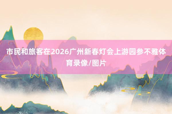 市民和旅客在2026广州新春灯会上游园参不雅体育录像/图片