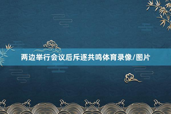 两边举行会议后斥逐共鸣体育录像/图片